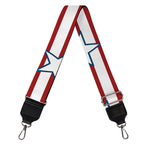 Red Striped USA Star Pattern Print Bag Strap