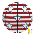 Red Striped USA Star Pattern Print Basketball