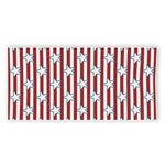 Red Striped USA Star Pattern Print Beach Towel