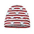 Red Striped USA Star Pattern Print Beanie