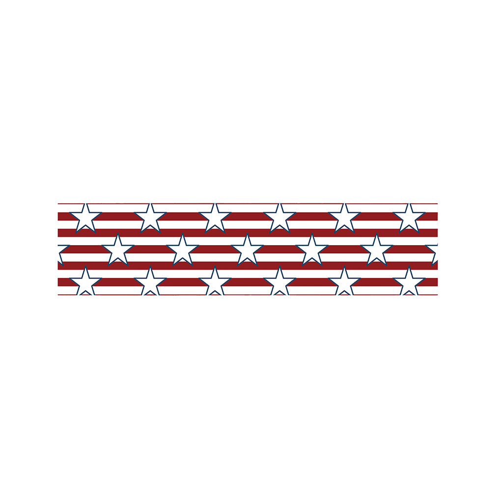 Red Striped USA Star Pattern Print Bed Runner