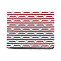 Red Striped USA Star Pattern Print Bifold Wallet