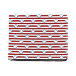 Red Striped USA Star Pattern Print Bifold Wallet