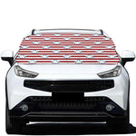 Red Striped USA Star Pattern Print Car Windshield Snow Cover