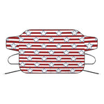 Red Striped USA Star Pattern Print Car Windshield Snow Cover