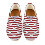 Red Striped USA Star Pattern Print Casual Shoes
