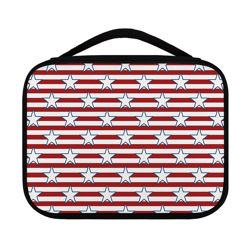 Red Striped USA Star Pattern Print Classic Bible Case