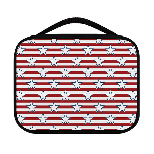 Red Striped USA Star Pattern Print Classic Bible Case