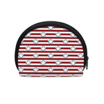 Red Striped USA Star Pattern Print Coin Purse