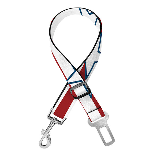 Red Striped USA Star Pattern Print Dog Seat Belt