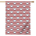 Red Striped USA Star Pattern Print House Flag