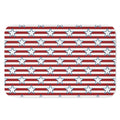 Red Striped USA Star Pattern Print Indoor Door Mat