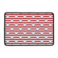 Red Striped USA Star Pattern Print Kitchen Mat