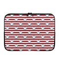 Red Striped USA Star Pattern Print Laptop Sleeve