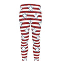 Red Striped USA Star Pattern Print Men's Leggings