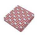 Red Striped USA Star Pattern Print Outdoor Seat Cushion Cover