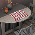Red Striped USA Star Pattern Print Placemat