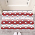 Red Striped USA Star Pattern Print Rubber Doormat