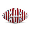Red Striped USA Star Pattern Print Rugby Ball
