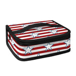Red Striped USA Star Pattern Print Small Lunch Bag