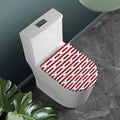 Red Striped USA Star Pattern Print Toilet Lid Cover