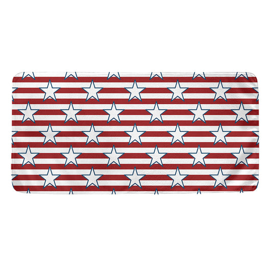 Red Striped USA Star Pattern Print Towel