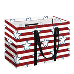 Red Striped USA Star Pattern Print Utility Tote Bag