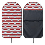 Red Striped USA Star Pattern Print Waterproof Car Seat Cover