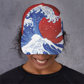 Red Sun Japanese Wave Print Baseball Cap