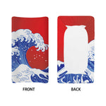 Red Sun Japanese Wave Print Changing Pad Cover