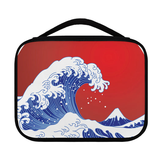 Red Sun Japanese Wave Print Classic Bible Case