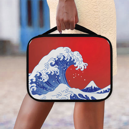 Red Sun Japanese Wave Print Classic Bible Case