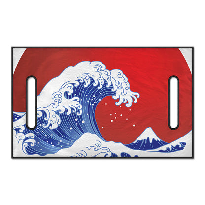 Red Sun Japanese Wave Print Golf Cart Seat Cover