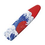 Red Sun Japanese Wave Print Ironing Board Cover