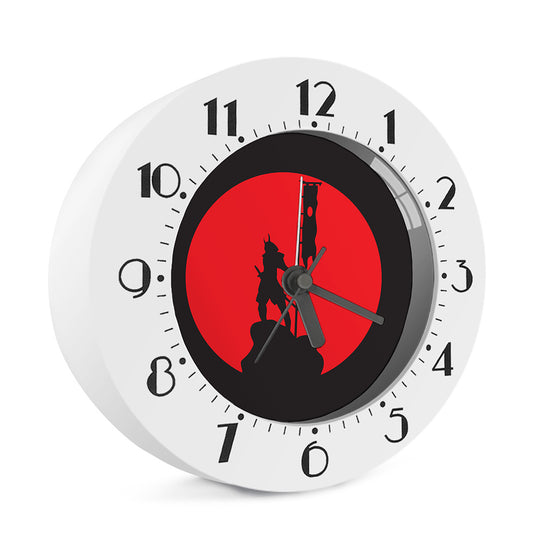 Red Sun Samurai Print Alarm Clock