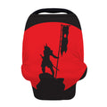 Red Sun Samurai Print Baby Seat Cover