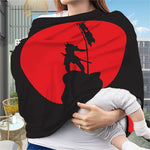 Red Sun Samurai Print Baby Seat Cover