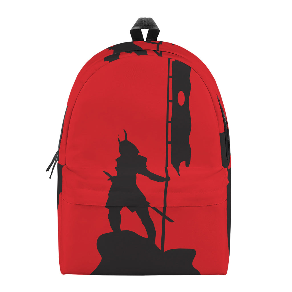 Red Sun Samurai Print Backpack
