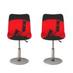 Red Sun Samurai Print Bar Stool Covers
