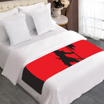 Red Sun Samurai Print Bed Runner