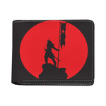 Red Sun Samurai Print Bifold Wallet