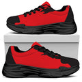 Red Sun Samurai Print Black Chunky Shoes