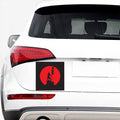 Red Sun Samurai Print Car Sticker