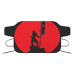 Red Sun Samurai Print Car Windshield Snow Cover