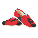 Red Sun Samurai Print Casual Shoes