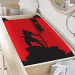 Red Sun Samurai Print Changing Pad Cover