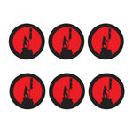 Red Sun Samurai Print Coaster Set