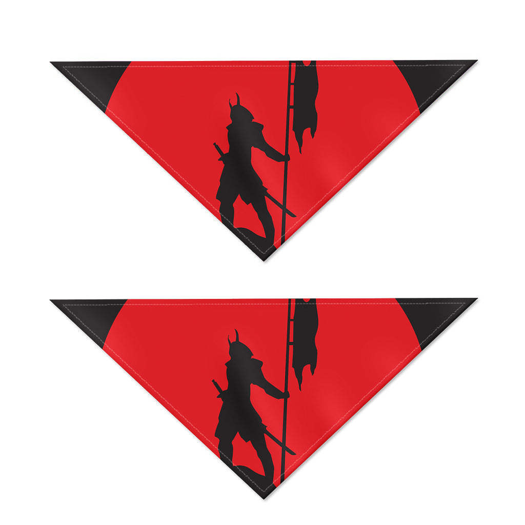 Red Sun Samurai Print Dog Bandana