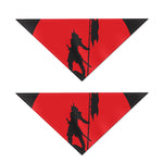 Red Sun Samurai Print Dog Bandana