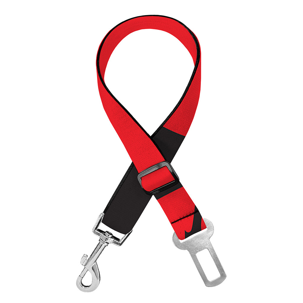 Red Sun Samurai Print Dog Seat Belt
